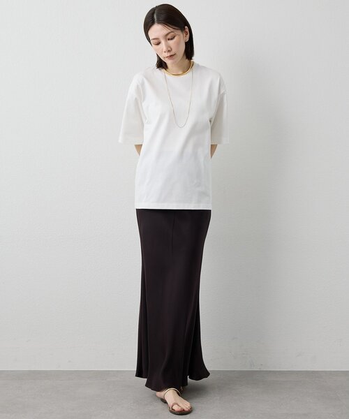 tシャツ 「Drawing Numbers」ハイツイストプレーンTシャツ レディースの画像