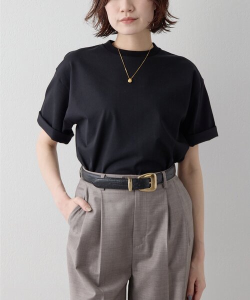 tシャツ 「Drawing Numbers」ハイツイストプレーンTシャツ レディースの画像
