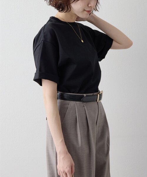 tシャツ 「Drawing Numbers」ハイツイストプレーンTシャツ レディースの画像