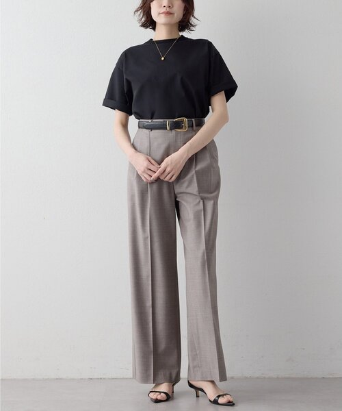 tシャツ 「Drawing Numbers」ハイツイストプレーンTシャツ レディースの画像