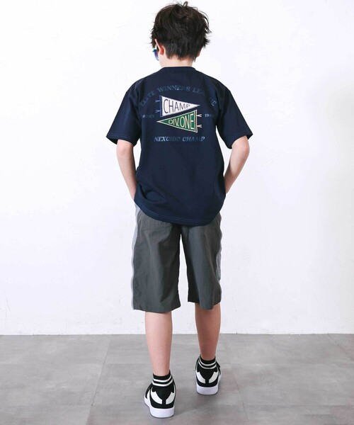 nexchic（ネクシック） tシャツ デニムポケット・ピグメントカレッジT