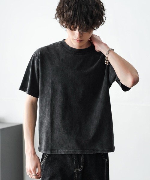 Rocky Monroe（ロッキーモンロー） tシャツ ケミカル加工 ショート丈