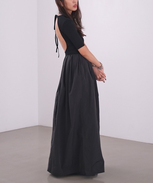 AKTE（アクテ） ドレス バックオープンコンビドレス : ZOZOTOWN Yahoo 