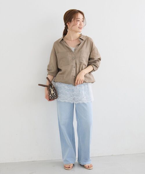 le.coeur blanc（ルクールブラン） タンクトップ ノースリーブ 裾