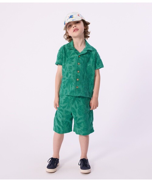 ブラウス シャツ プリント半袖シャツ キッズ 子供服の画像