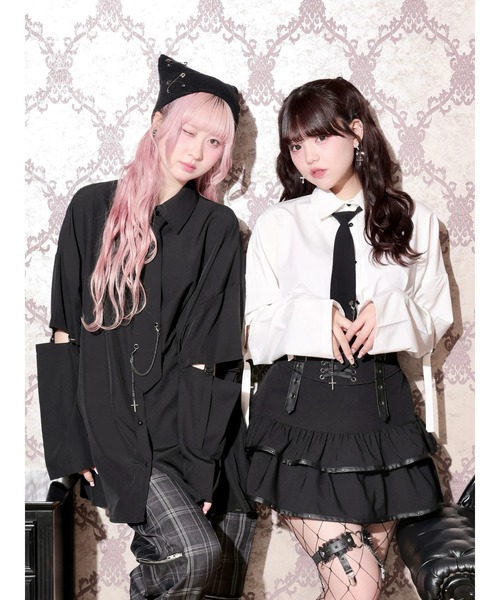 NOEMIE（ノエミー） ブラウス シャツ チェーンネクタイ付き2WAYユニ