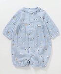 ベビー服 ロンパース ガーゼ総柄2wayオールの詳細画像1