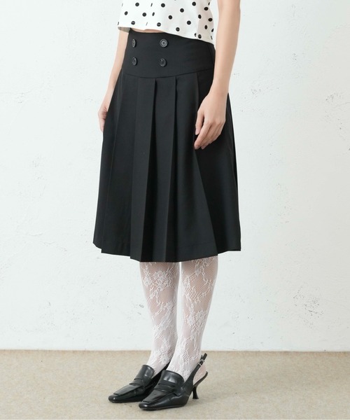 みそのくに様　ダブルボタンサロペットスカート　1/4 MDD 中古 FCMM スカート 夏 DOUBLE BOTTON SKIRT/ダブルボタンスカート