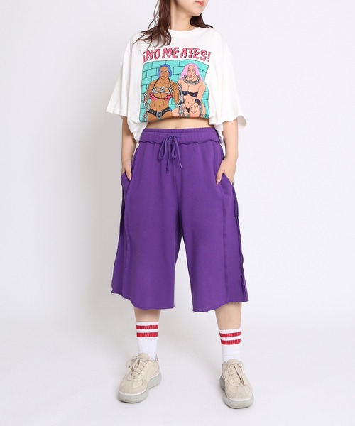 「PUNYUS」 ハーフパンツ 2 杢グレー レディース_画像5