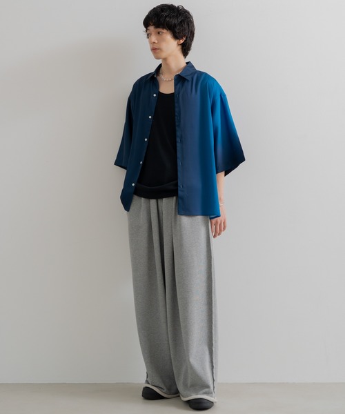 「SINSS」 半袖シャツ SMALL ブルー メンズ_画像3