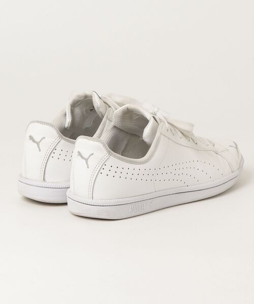 「PUMA」 ローカットスニーカー 24.5cm ホワイト×シルバー メンズ_画像2