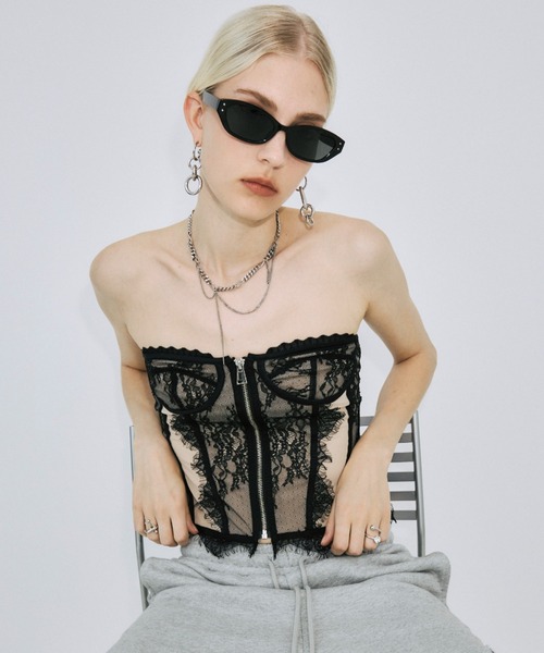 JOSE MOON（ジョゼムーン） LACE PANEL CORSET/レースパネルコルセット