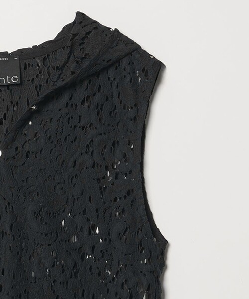 conte ブラウス シャツ 「conte」レース フーデッド プルオーバー