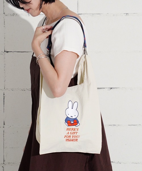 エコバッグ 11”「Dick Bruna」miffy 1ポケット ストラップ付き