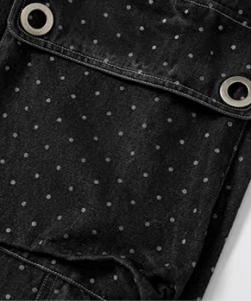 ワイドパンツ ジーンズ Lace Trim Cargo Dot Denim Pants メンズ | U：UME | 05