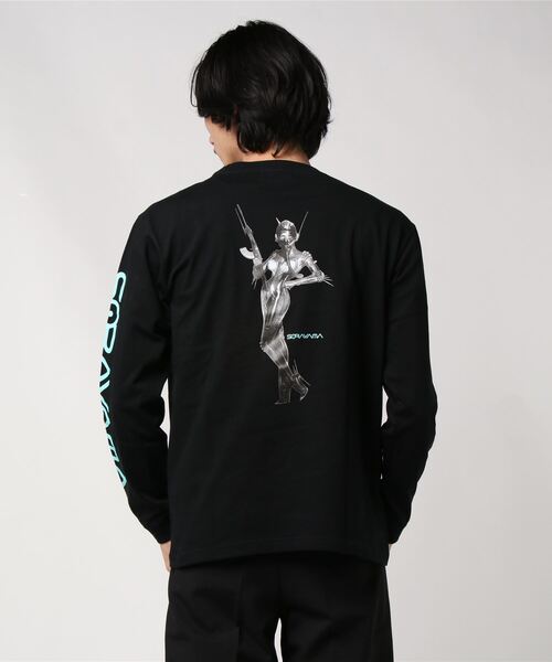 HUF SORAYAMA HAJIME 空山基　長袖Tシャツ　ブラック HUF x 空⼭基のコラボコレクションのアイテム一覧が解禁