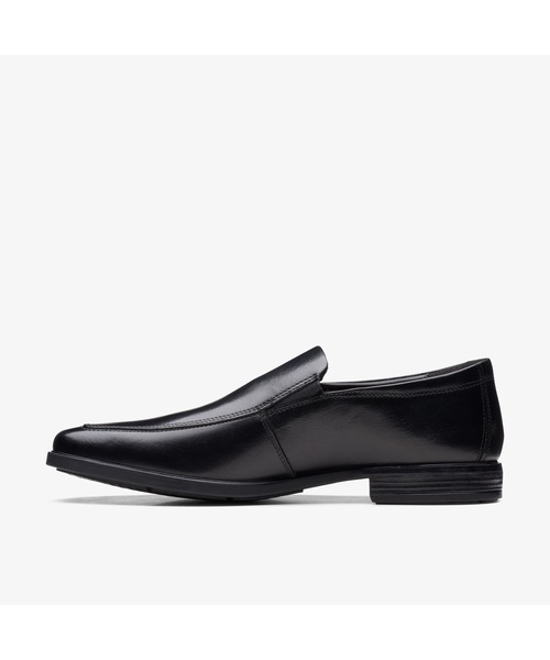Clarks キルト ローファー レザー ネイビー ヌバック ウエッジ Clarks ローファー Howard Edge / ホワードエッジ(ブラック
