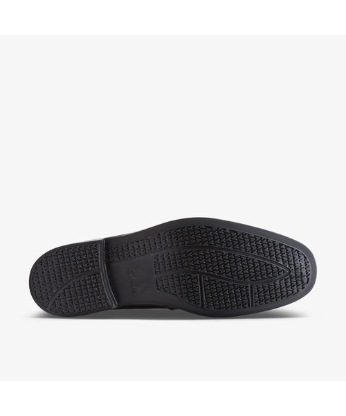 Clarks キルト ローファー レザー ネイビー ヌバック ウエッジ Clarks ローファー Howard Edge / ホワードエッジ(ブラック