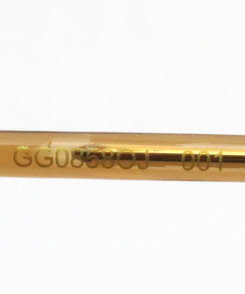 伊達メガネ メガネ 眼鏡 「GUCCI/グッチ」スクエア メガネ GG0858OJ 001 メンズ レディースの画像
