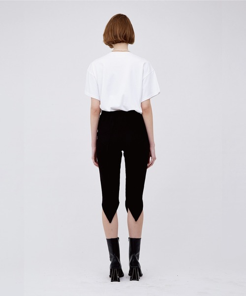 VIAVANDA パンツ V Cut rib half pants レディース : ZOZOTOWN
