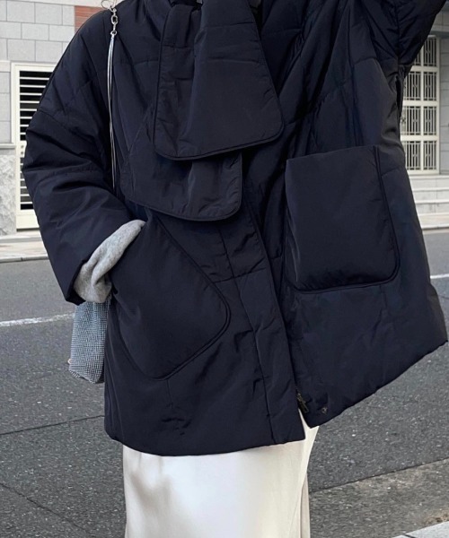 sakishimatokyo ダウンコート ダウンジャケット 「マフラー付き