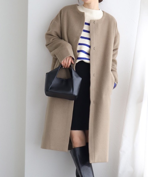 ROPE' 【PONTETORTO】シャギーノーカラーコート新品¥39,600 ROPE' 【PONTETORTO】シャギーノーカラーコート新品¥39,600