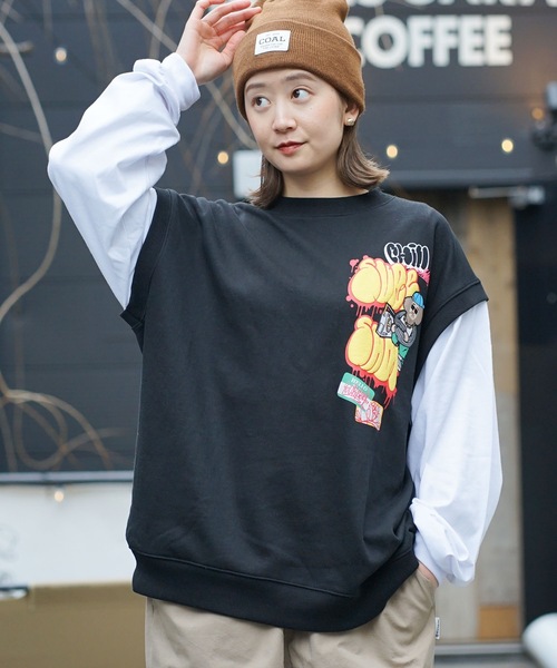 UNIT（NIXON） tシャツ 「UNIIT/ユニット」 別注 フェイクベストロンT