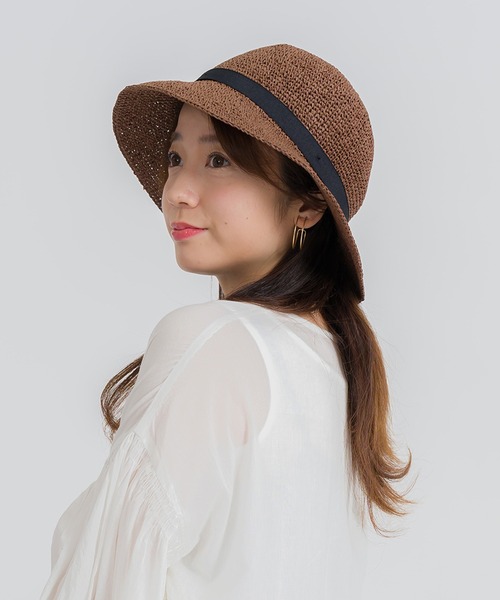 FUNALIVE 帽子 ハット PAGE ONE 細編みメタルチップペーパー
