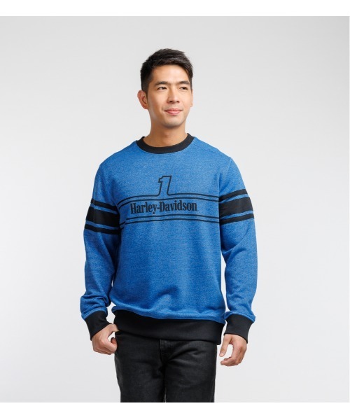 80*（Harley Davidson／メンズトレーナー）（色：ブルー系