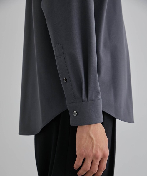 極美品★ユナイテッドトウキョウ　ストレッチレギュラーカラーシャツ　M　艶 UNITED TOKYO シャツ Compact twist ストレッチ レギュラー