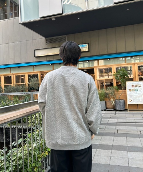 およね様スウェットニットブルー スウェット風ニットプルオーバー 通販【ニッセン】