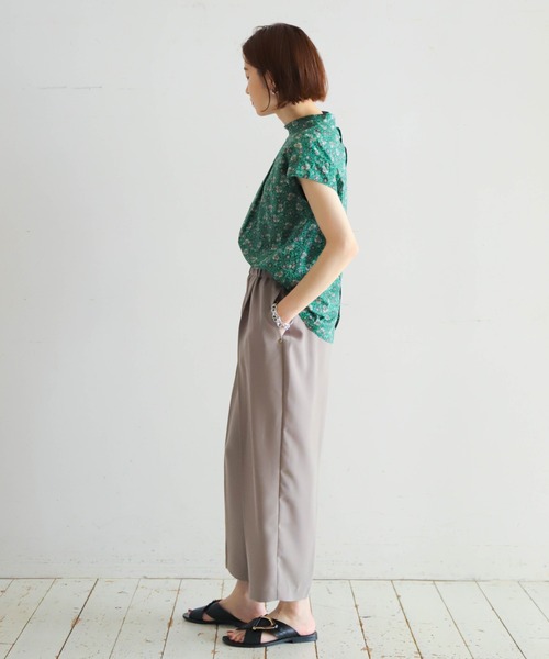 Wクロスパンツ◆ NOMBRE IMPAIR パンツ ポリエステルダブルクロス 8分丈パンツ