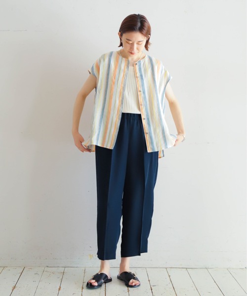 【新品未使用】 nombre impair/パンツ NOMBRE IMPAIR パンツ ポリエステルダブルクロス 8分丈パンツ
