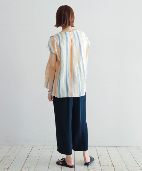 NOMBRE IMPAIR パンツ ポリエステルダブルクロス 8分丈パンツ