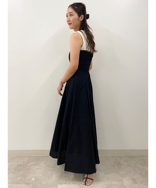 ダークマリンバイカラーワンピース | 衣料 | axes femme online shop