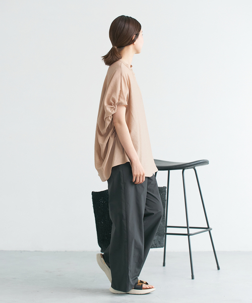 IENA ニュアンスドルマンブラウス 2024SS ブラック イエナ セール 30%OFF】《追加4》ニュアンスドルマンブラウス(506130695