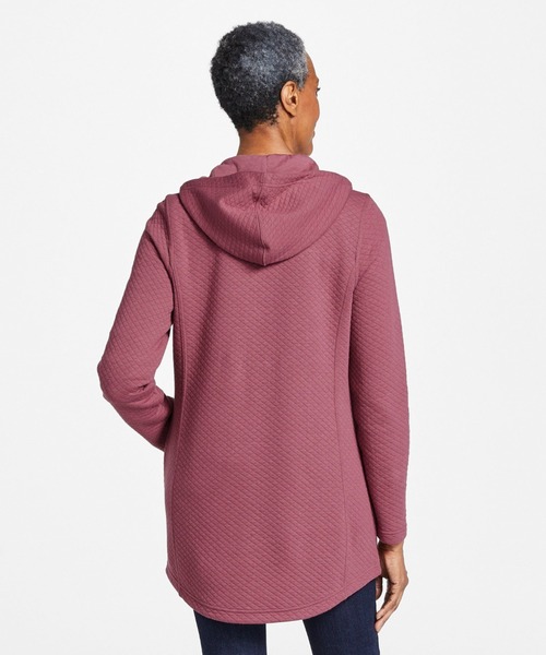 パーカー ソフトライト・キルト・トップ、フルジップ・チュニック 米国フィット・レギュラー レディース L.L.Bean パーカー ソフトライト・キルト・トップ、フルジップ