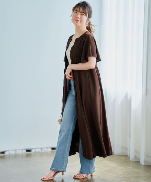 コヒナ cohinaマチフレアリボンドロストワンピース　regularサイズ COHINA マチフレアリボンドロストワンピース 黒 レギュラー