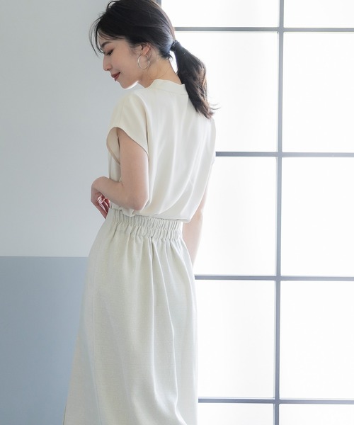 coca（コカ） ブラウス シャツ 「WEB限定セール」とろみVネックタック