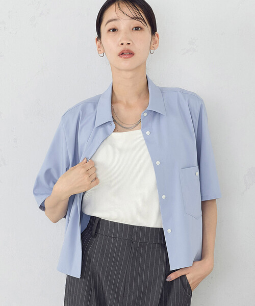 COMME CA ISM（コムサイズム） ブラウス シャツ ストレッチ