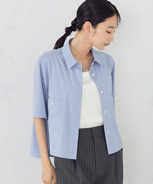 COMME CA ISM（コムサイズム） ブラウス シャツ ストレッチ