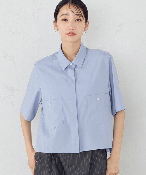 COMME CA ISM（コムサイズム） ブラウス シャツ ストレッチ