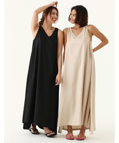 「mikomori」 ノースリーブワンピース FREE ベージュ レディース_画像4