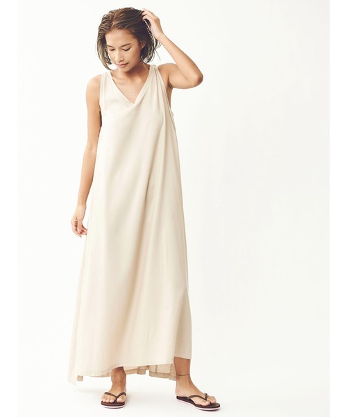 「mikomori」 ノースリーブワンピース FREE ベージュ レディース_画像6