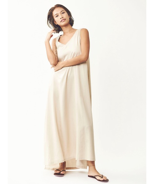 「mikomori」 ノースリーブワンピース FREE ベージュ レディース_画像8