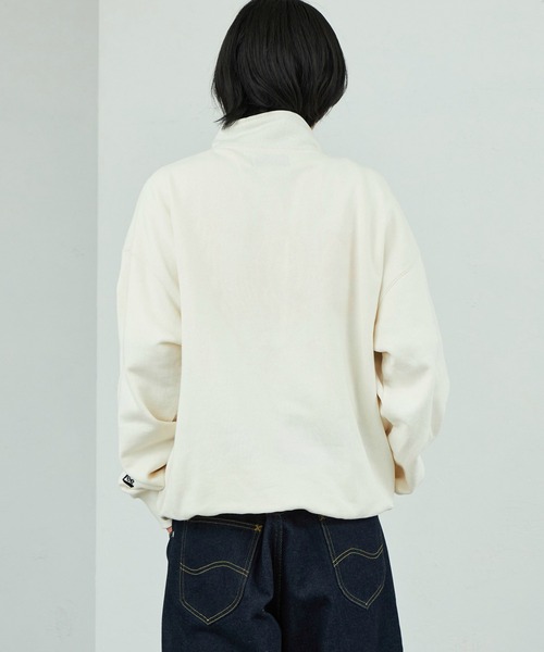 Lee トレーナー スウェット Lee月桂樹刺繍ロゴ ハーフジップ