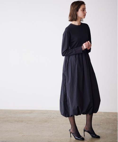 【新品】MARILYN MOON タフタバルーンカットソーワンピース Marilyn Moon（マリリンムーン） ワンピース タフタバルーンカットソー