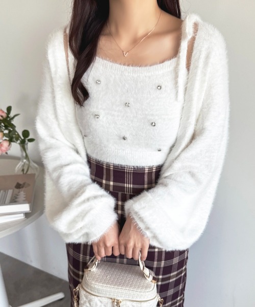 elise(エリーズ)/ビジューボタンニットアンサンブル elise(エリーズ)/ビジューボタンニットアンサンブル elise(エリーズ