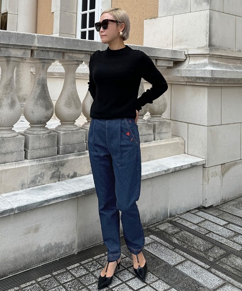 デニムアンドダンガリー刺繍入りデニムパンツ 02 デニムアンド