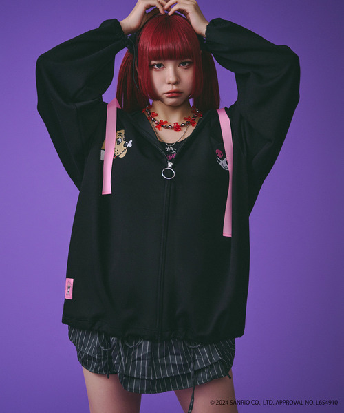 【入手困難✨】GALFY ガルフィー 3時のヒロイン ゆめっちコラボ パーカー黒 GALFY パーカー 「GALFY/ガルフィー」GALFY×KUROMI みんな大好き